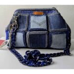 Demin Mosaic crochet purse
